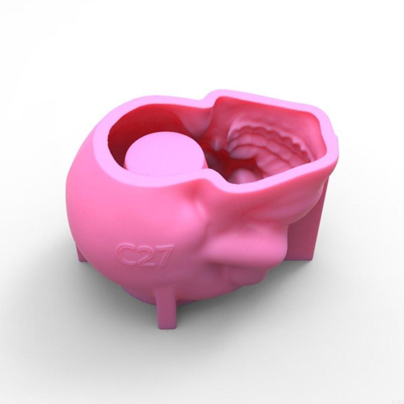 Echeveria Succulent - 91AF 3D Skull Flowerpot Epoxy Resin