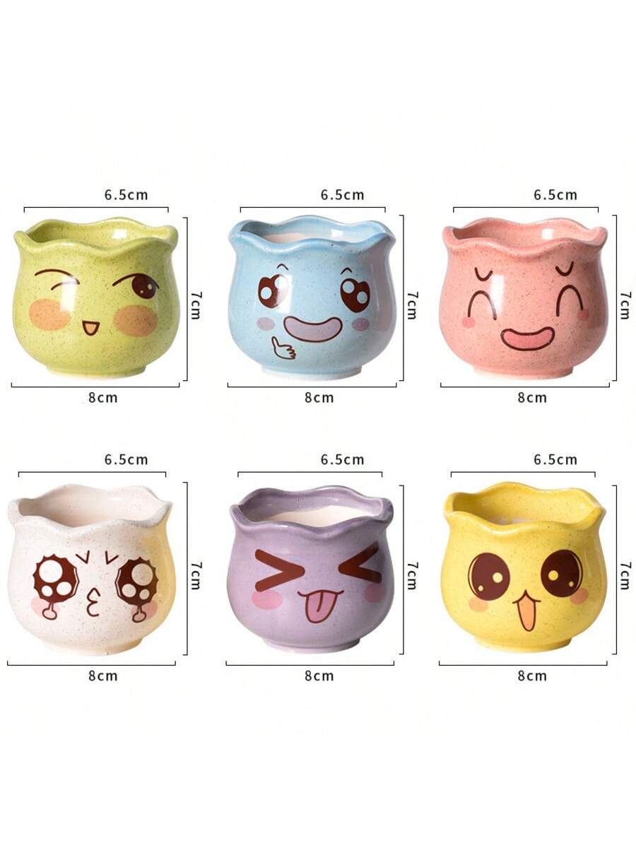 6pcs/set Cartoon Cute Ceramic  - Echeveria Succulent review and price