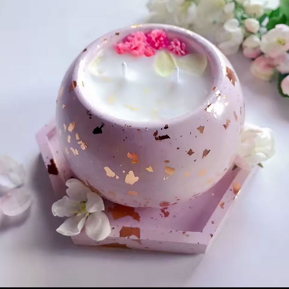 Silicone Mold Round Candle Hol - Echeveria Succulent review and price
